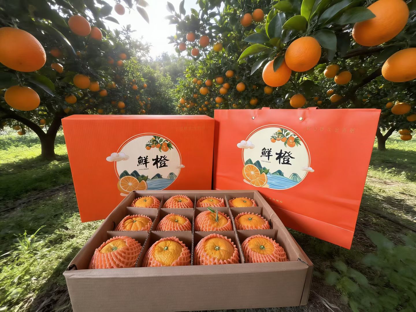 秭归脐橙九月红果冻橙礼盒装高档精品送礼礼品盒