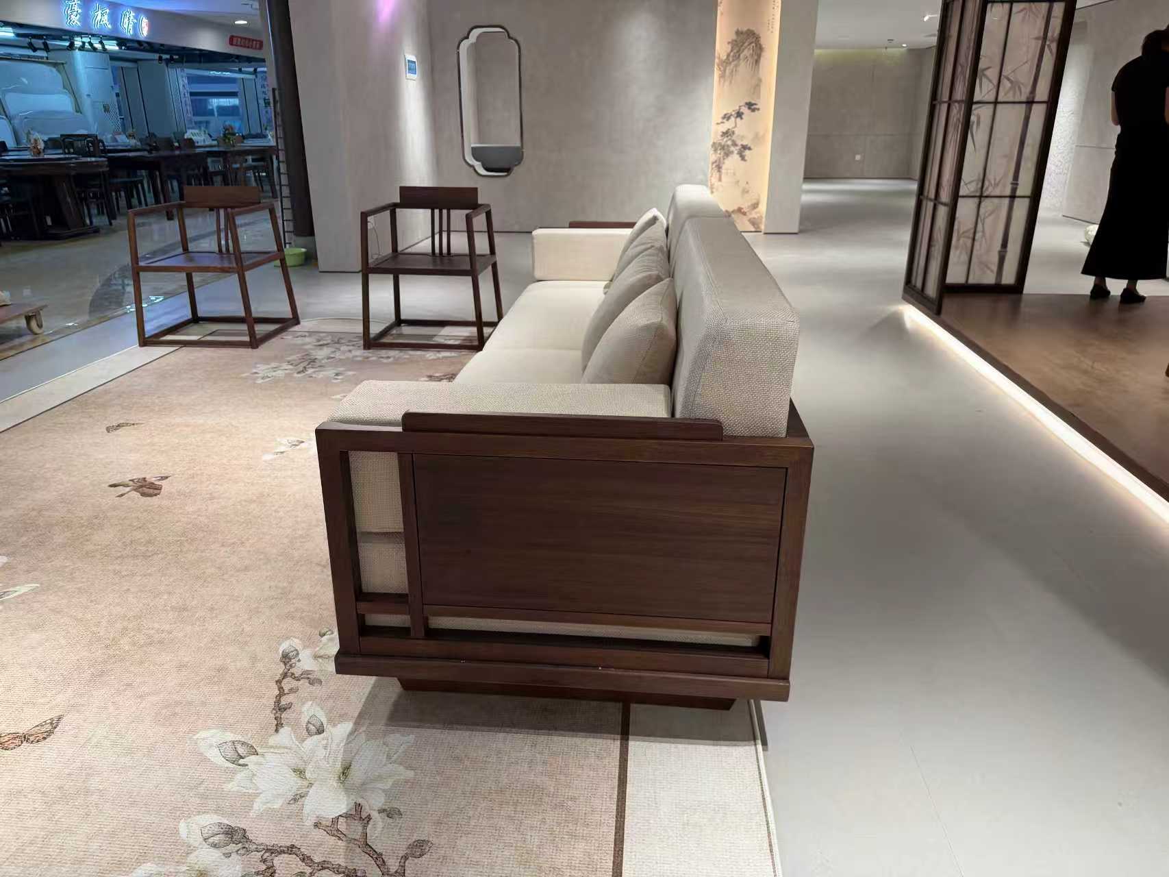 宋氏美学极简风格直排沙发床禅意客厅轻奢简约