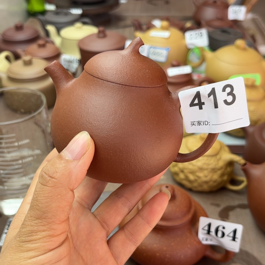紫砂茶壶降坡泥半手170cc