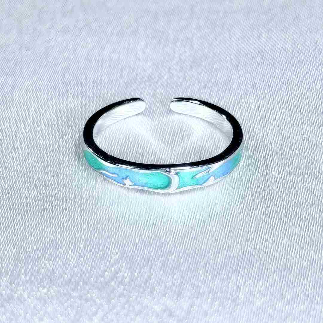 925银珐琅戒指 s925银珐琅工艺戒指