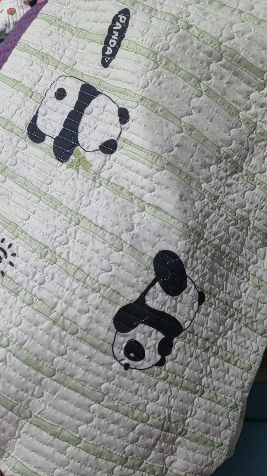 竹子熊猫200*230绗缝床盖