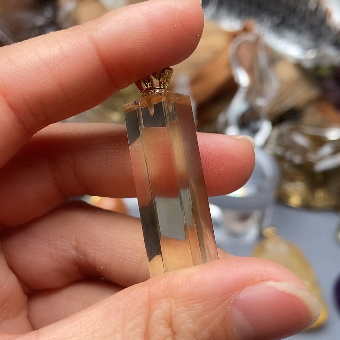 水晶银S925镶嵌颈饰吊坠