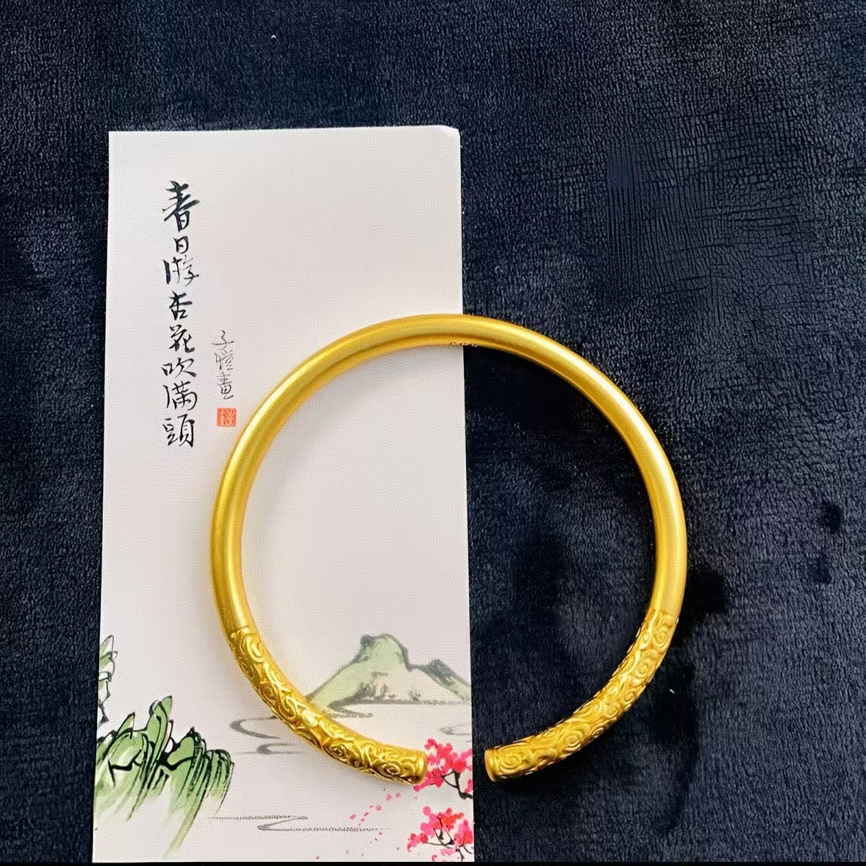 合金手镯 悟空金箍开口手镯气质轻奢时尚古法传承精美实心