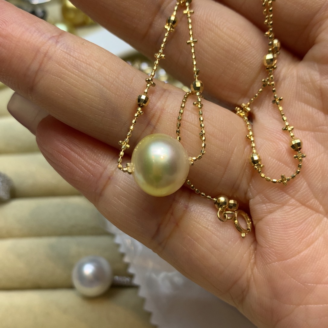 颈饰银S925镶嵌海水珍珠