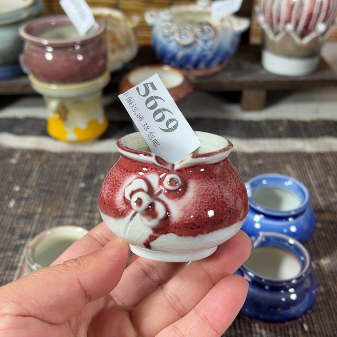 红陶景德镇手工花盆