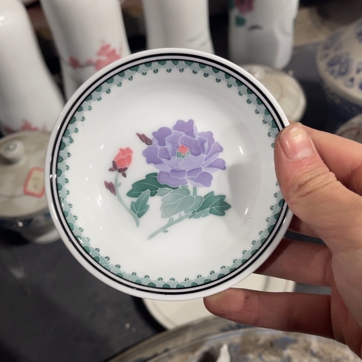 醴陵高温瓷釉下手绘10厘米