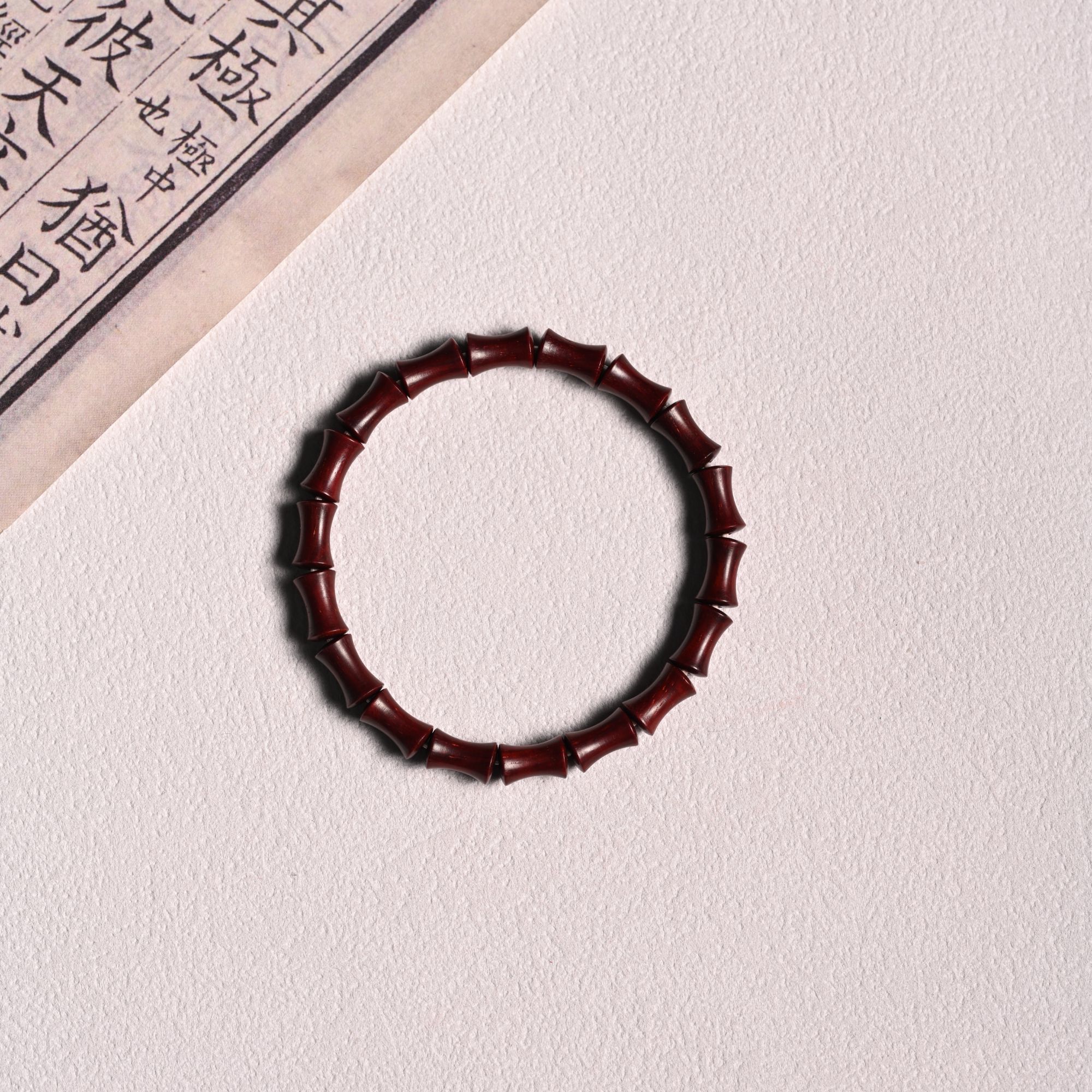 6*10竹节 小叶紫檀手串 无胶膜油性100