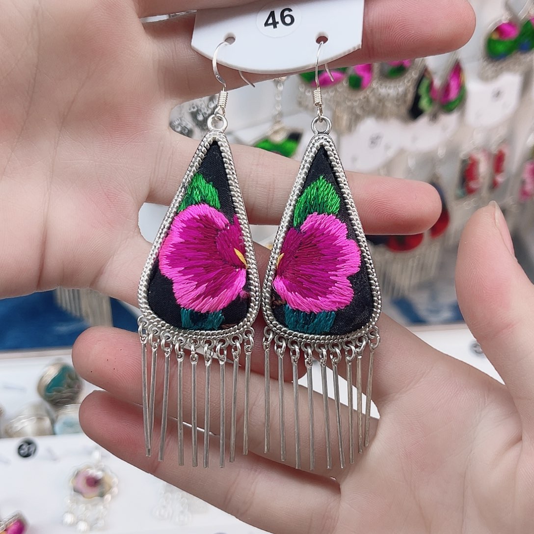 核桃手串/手链苗绣耳环