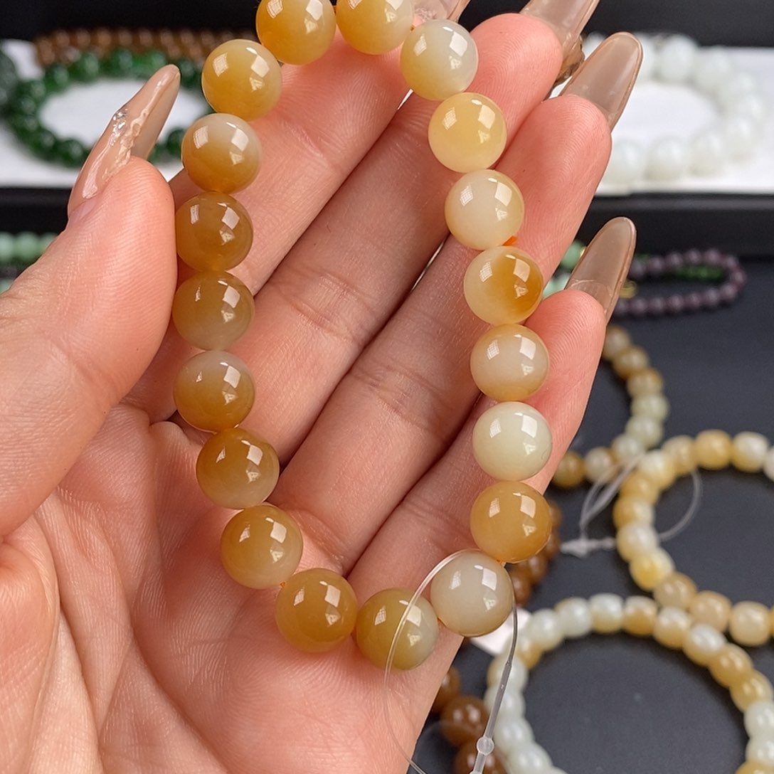 和田玉手串未镶嵌大**剧