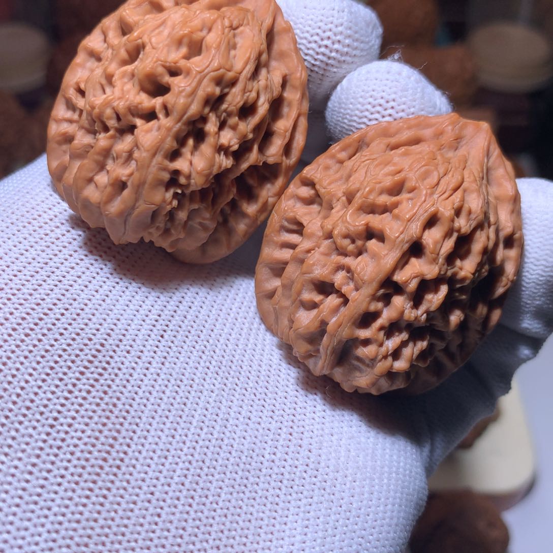 文玩核桃把件全品野生九仙庙