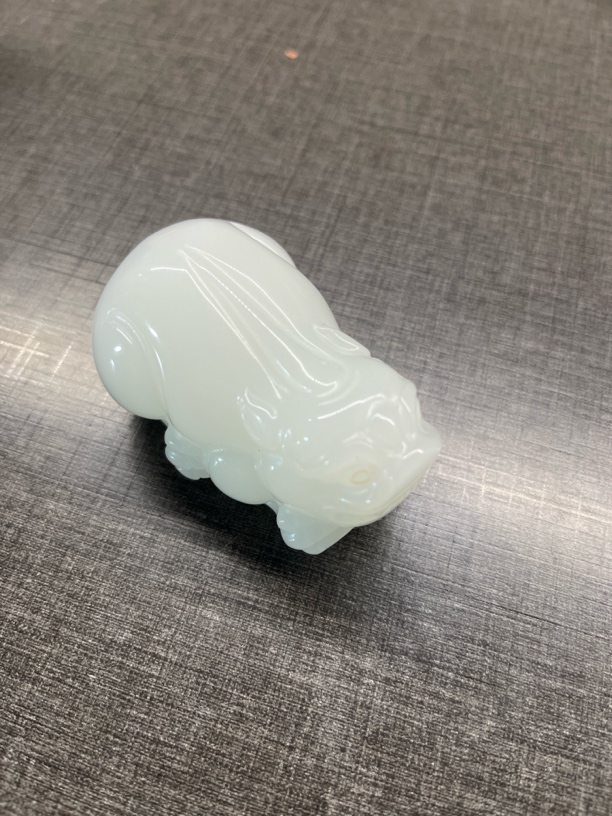 YS0070白玉貔貅手把件 无礼盒