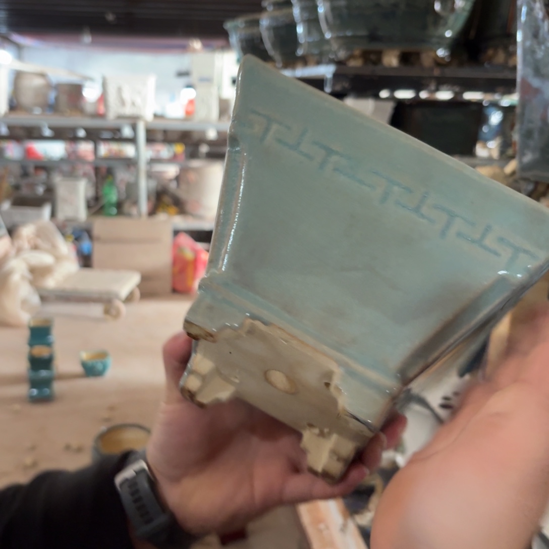 一风堂石湾花盆内口瑕疵15*10