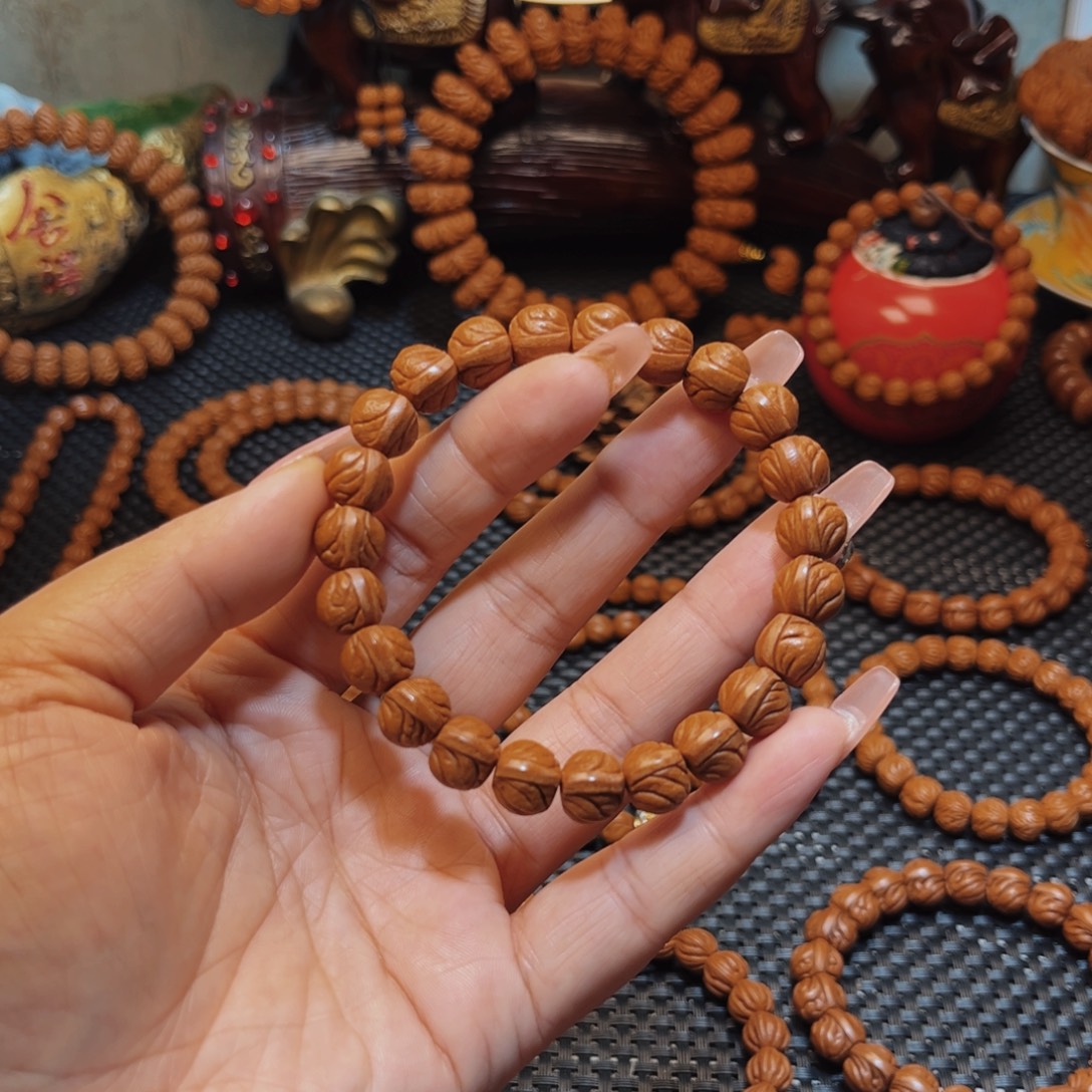 桃核手串11精品玉龙脊单圈