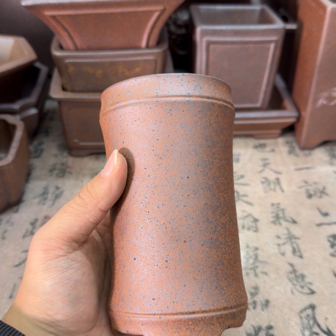 紫砂花盆38号宜兴紫砂正品花盆7x14