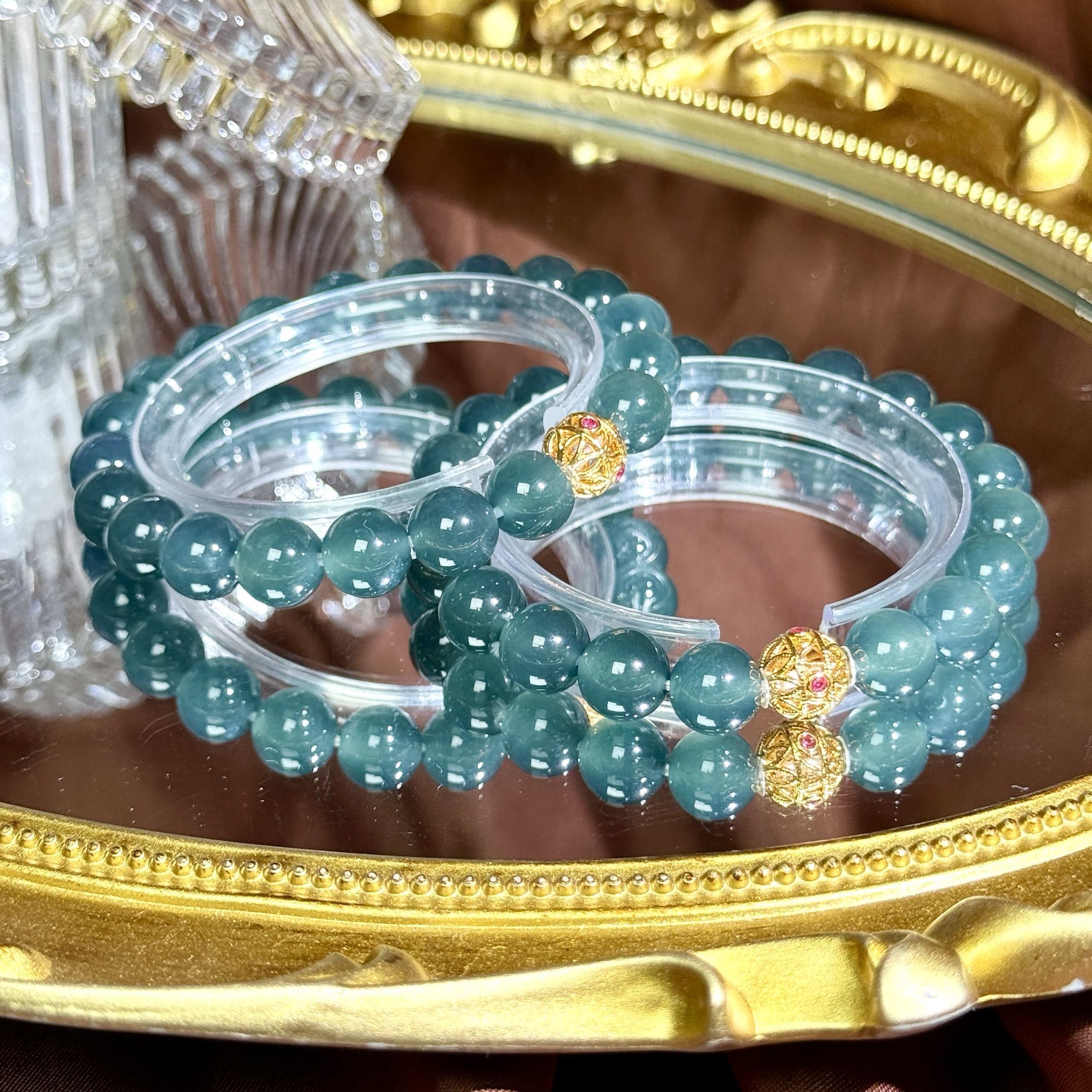 【YL2】18k金翡翠DIY手串-约10mm（多样性发其一）