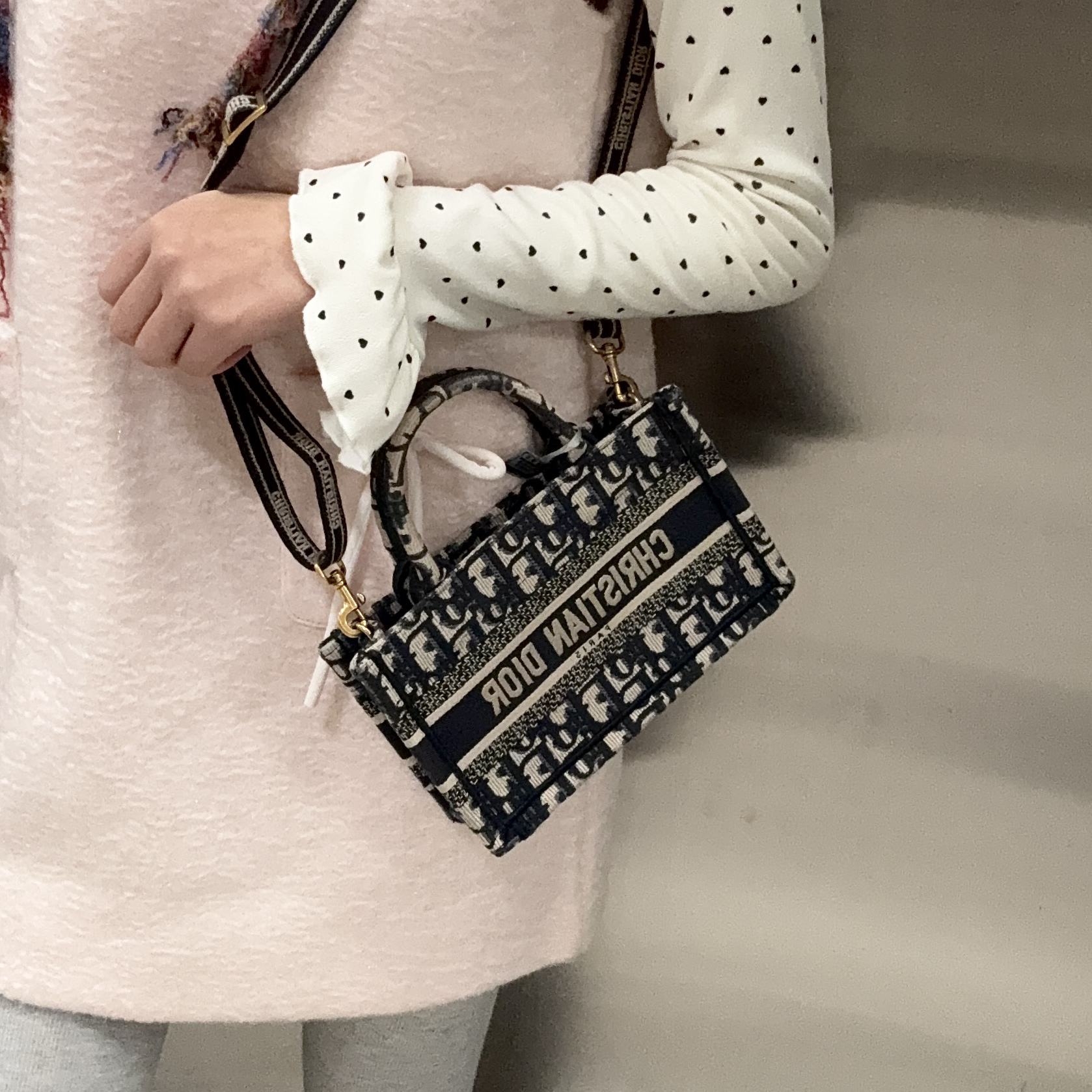 95新 DIOR/迪奥 新款mini托特斜挎包有肩带