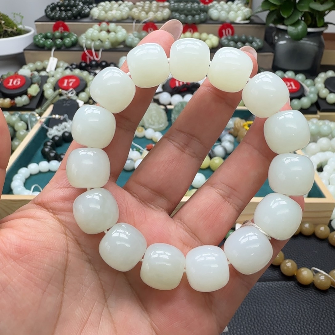 和田玉未镶嵌手链15