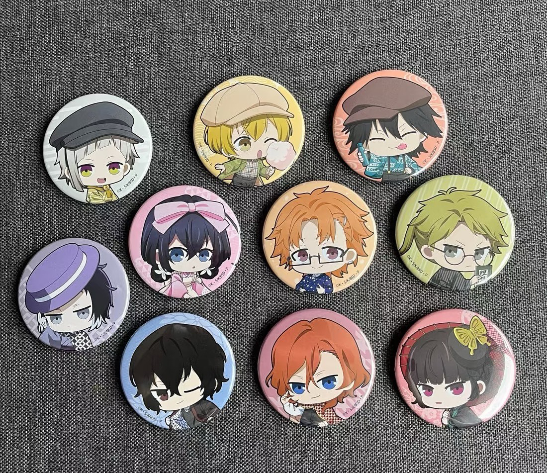 【烁仔谷子铺】文豪野犬复古色彩Q吧唧盲抽（默认代拆）