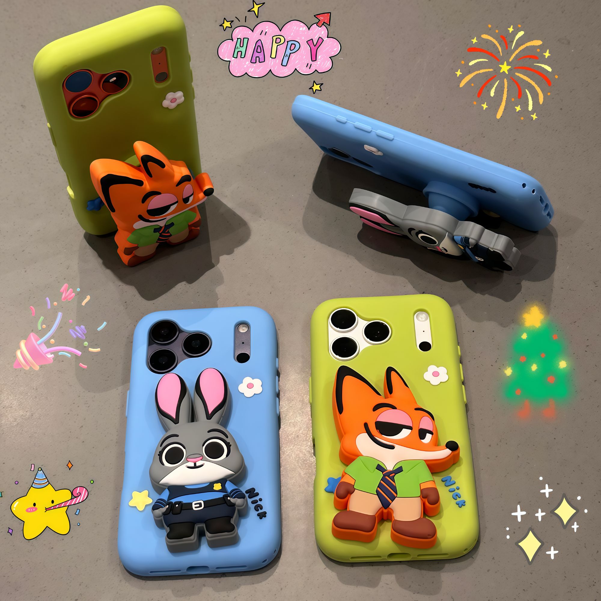 欧克里里Q版朱迪尼克适用苹果16/17promax手机壳15/14硅胶13软壳