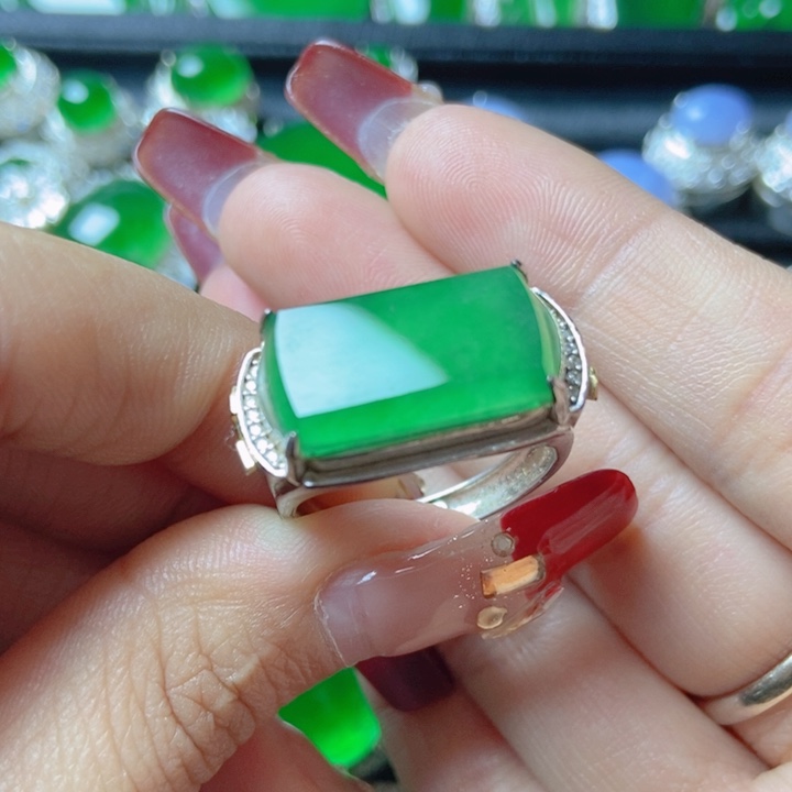 翡翠颈饰银S925镶嵌          