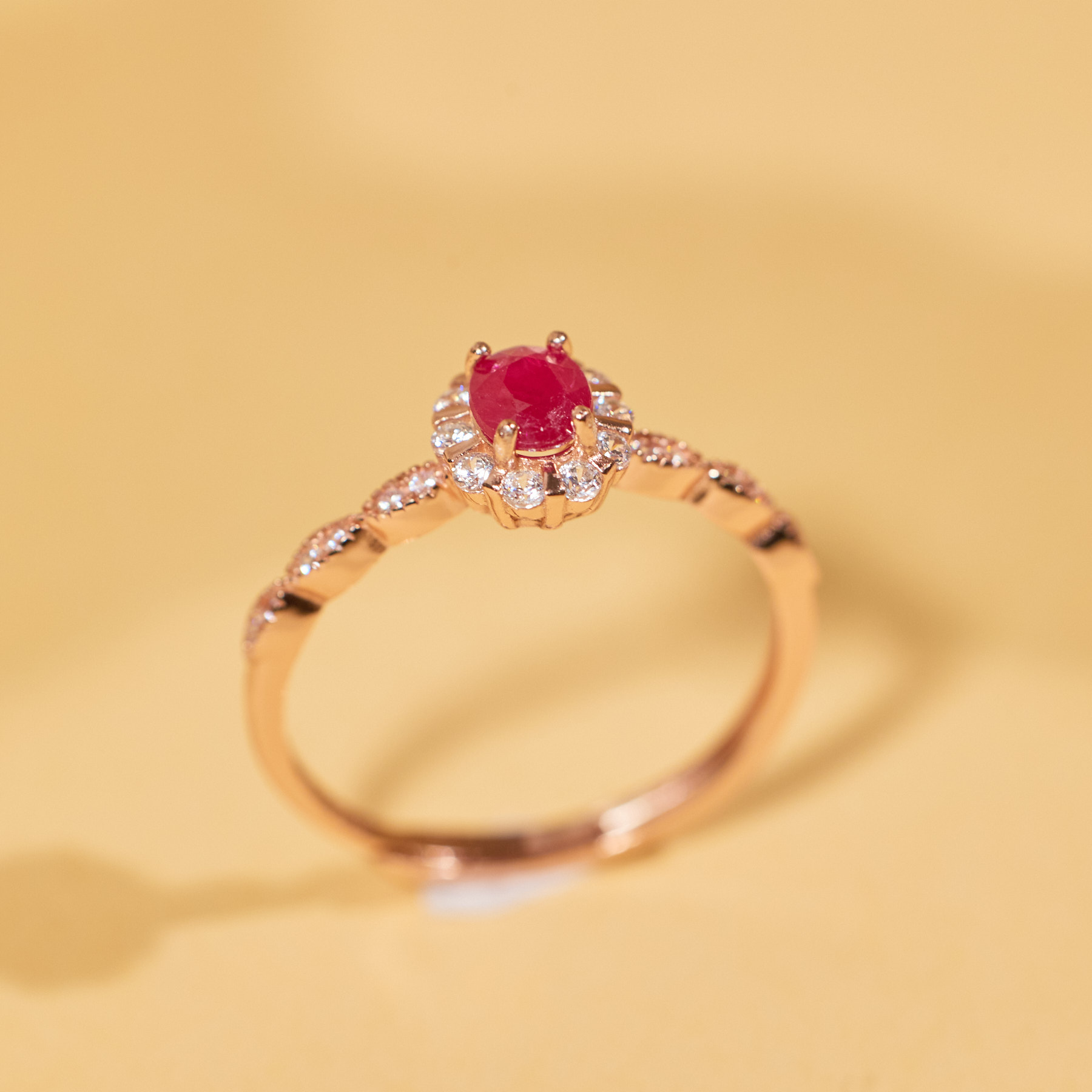 【九华山】*红宝石戒指*S925银镶嵌N4419