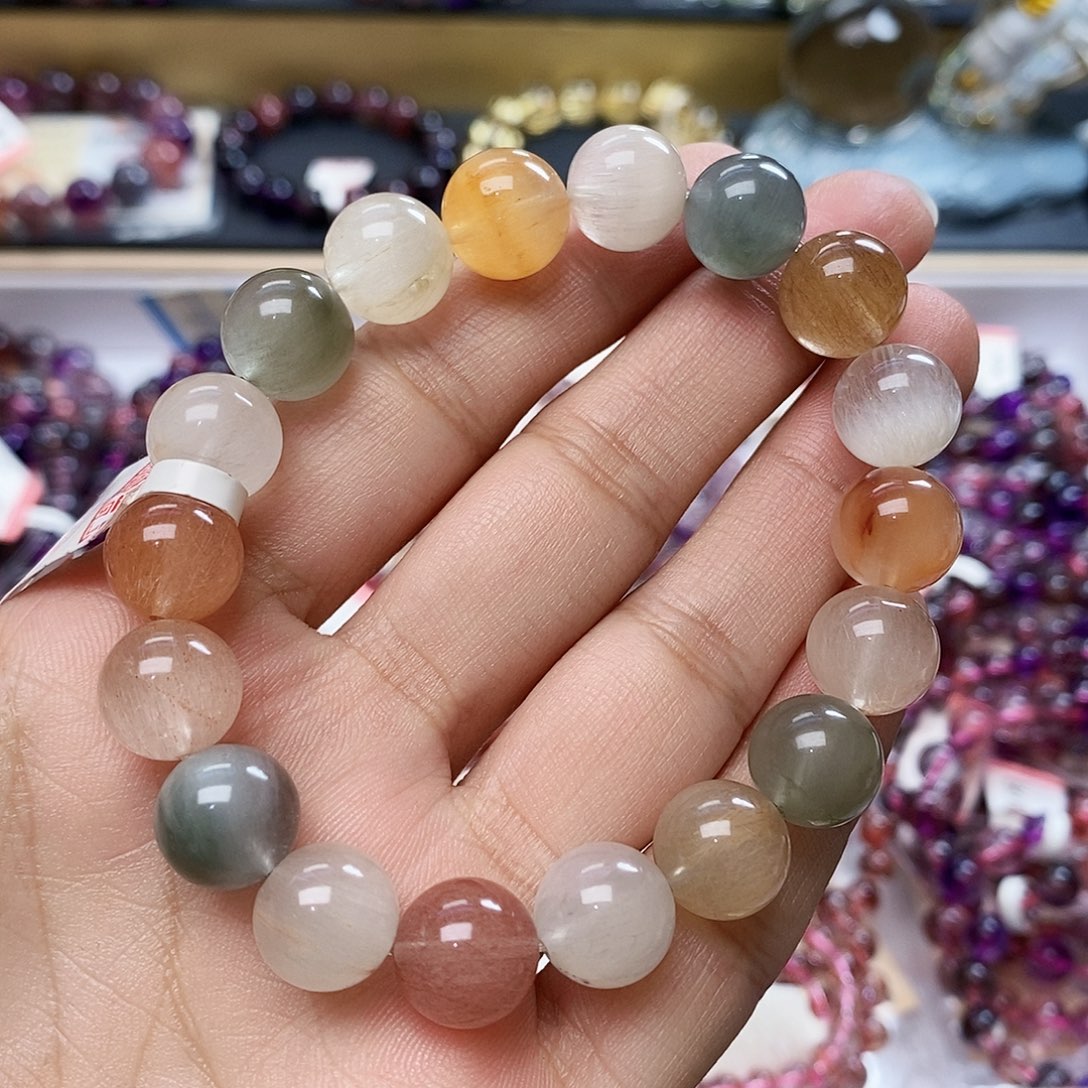 未镶嵌手链水晶彩兔毛11m+ N018