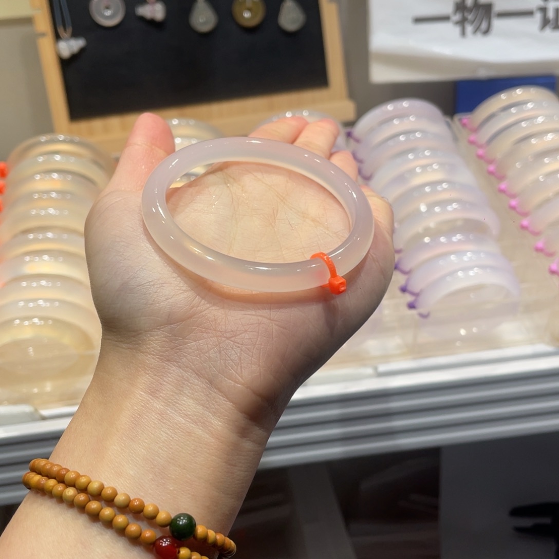 ****秋玛瑙/玉髓未镶嵌手镯@精品美人条@【56】