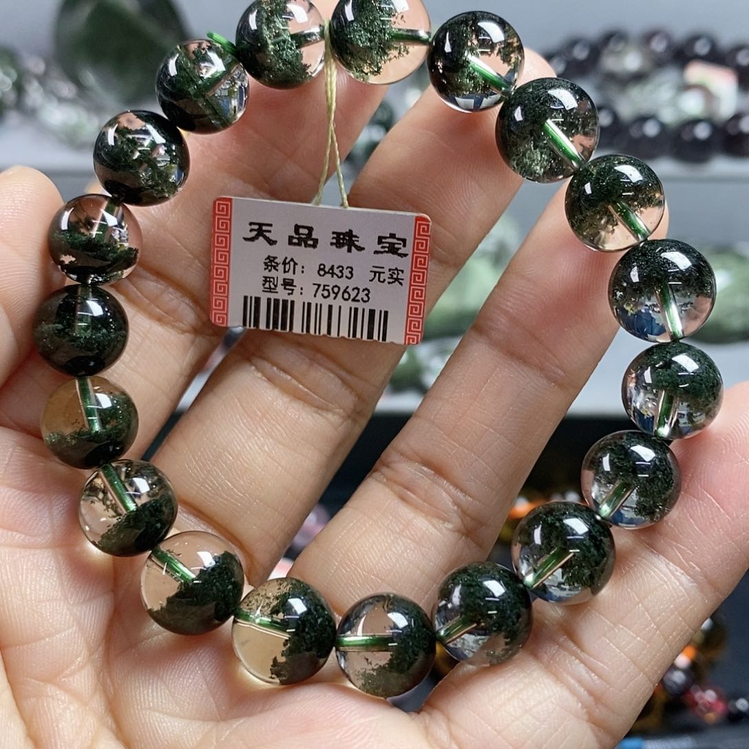 水晶手链未镶嵌绿幽灵手链759623