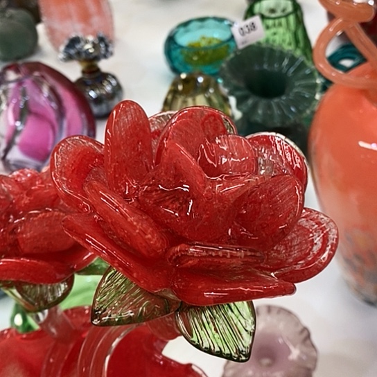 琉璃花瓶高45厘米