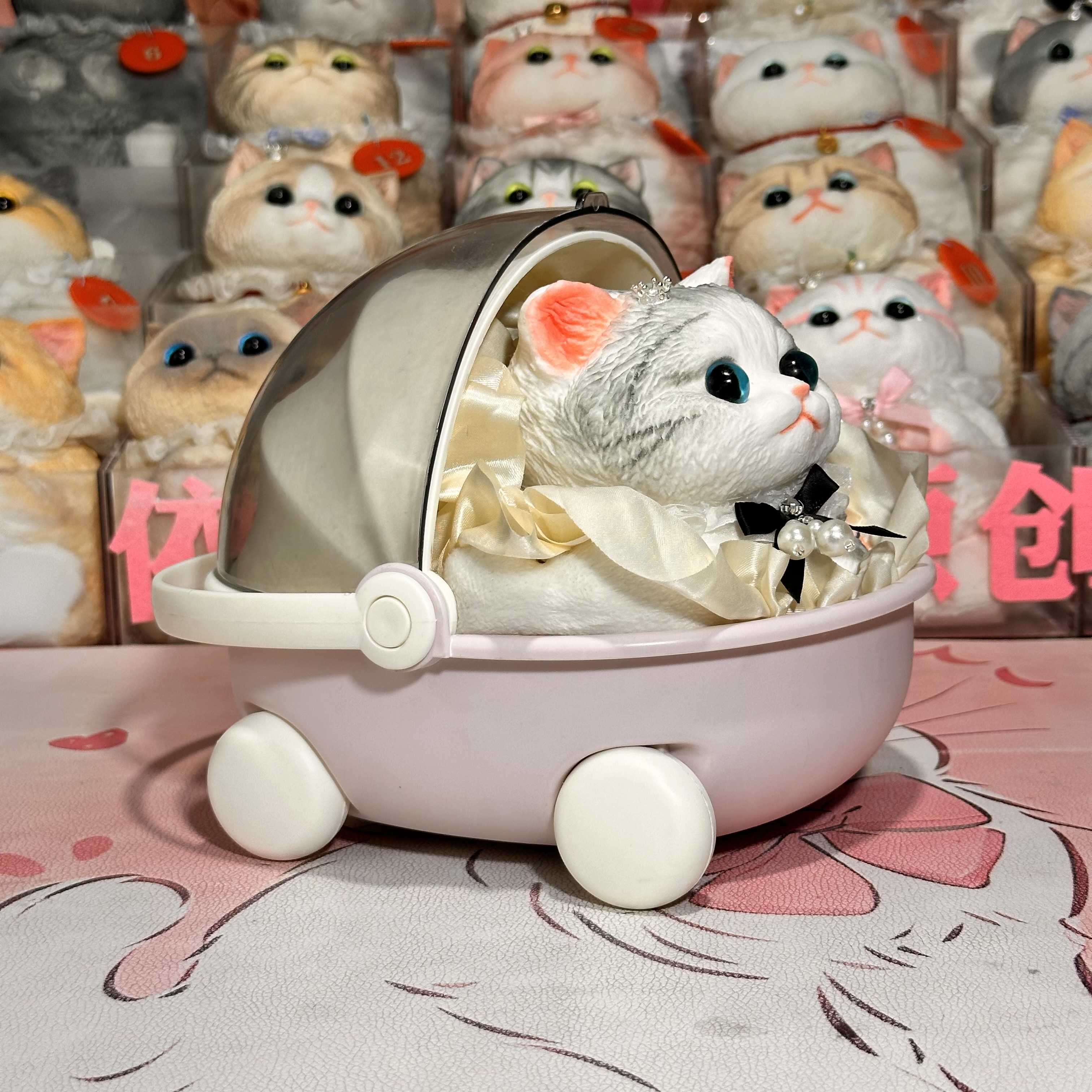 【正版安全】纯手绘仿生猫猫捏捏乐Q弹大猫捏捏解压安全礼物摆件