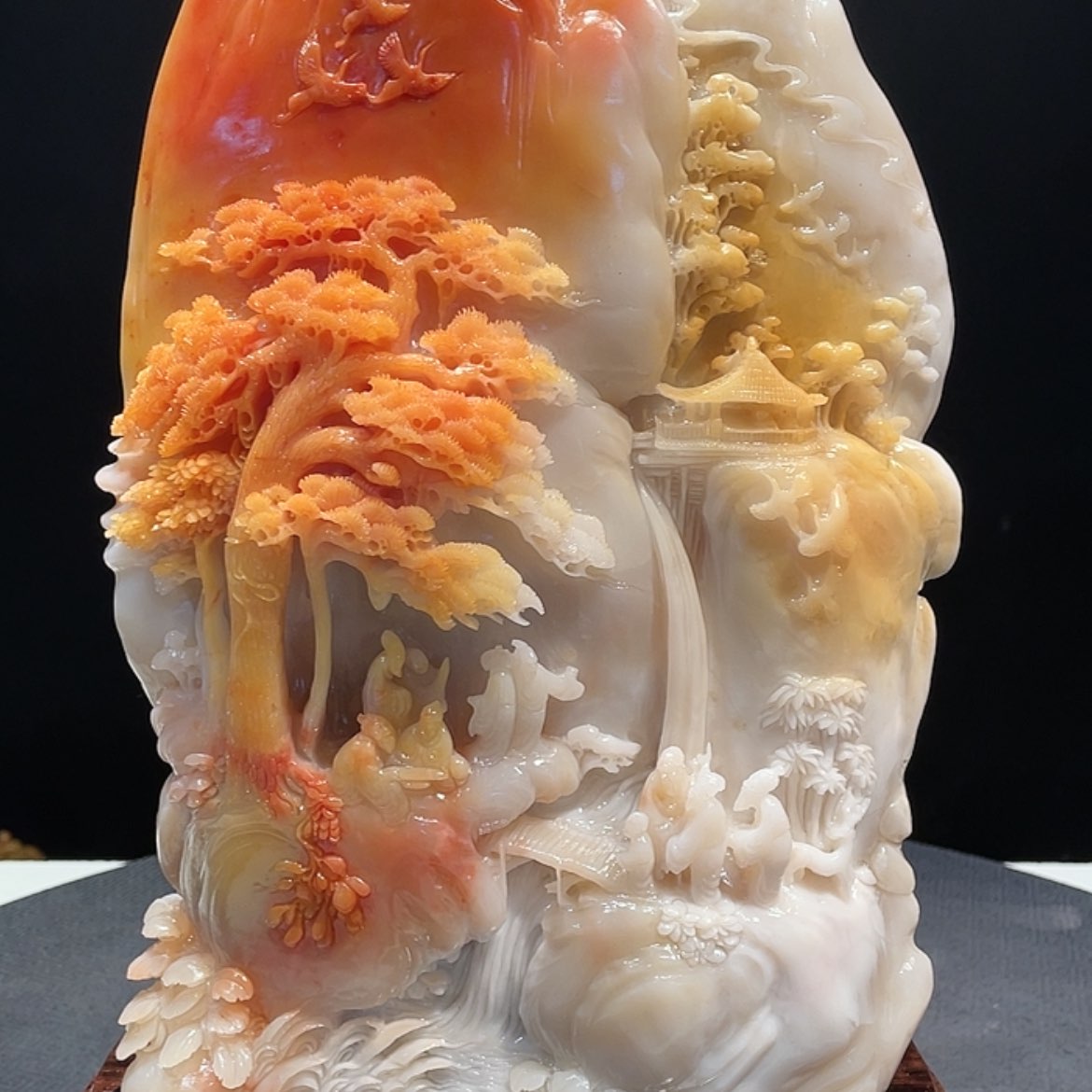 【闪购商品】寿山石心*山水寿山石雕刻艺术品