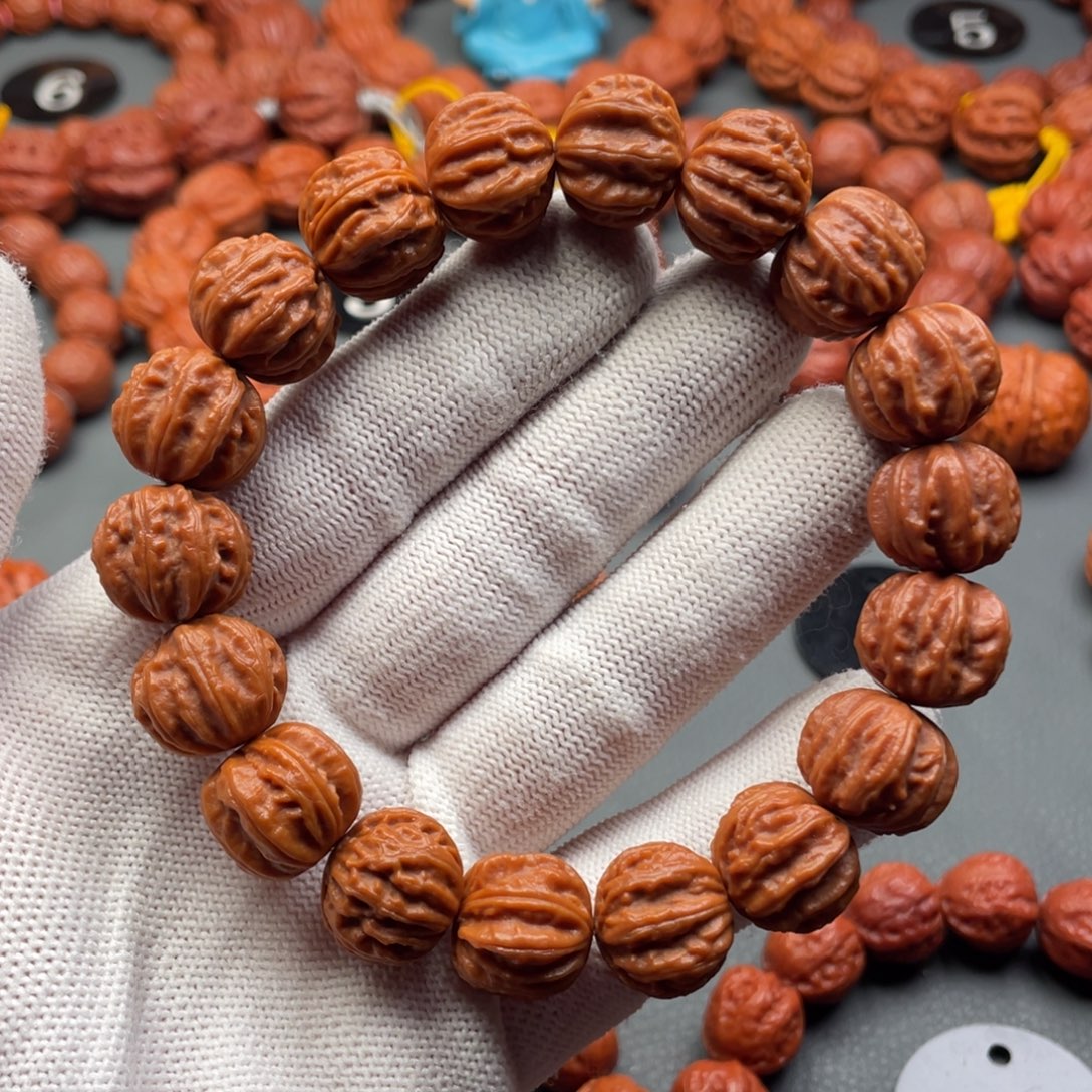 文玩核桃手串野生核桃京八棱秋子手串