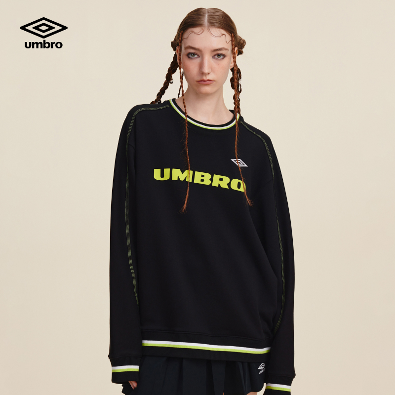 Umbro/茵宝情侣款舒适百搭宽松运动球衣风长袖T恤U2125450425