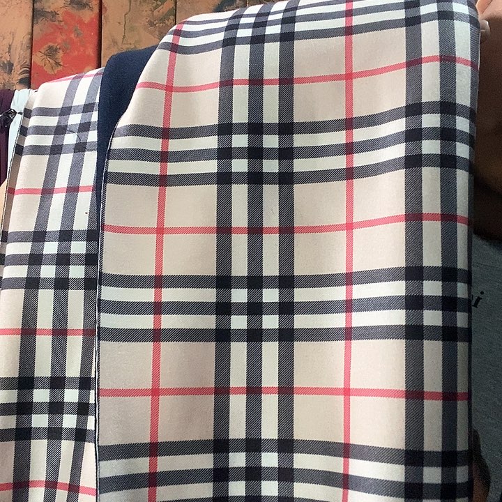 2米藏青格子布料