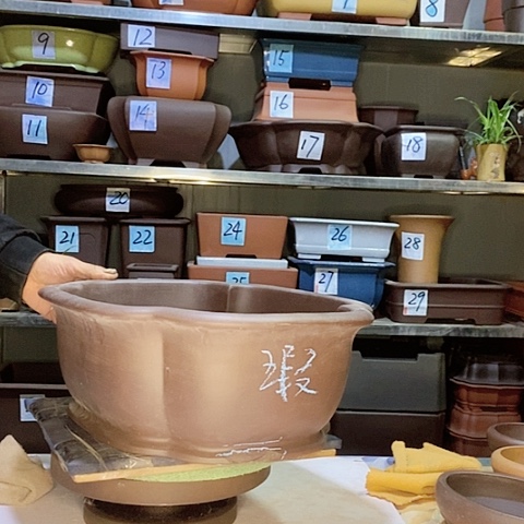 红陶宜兴紫砂花盆