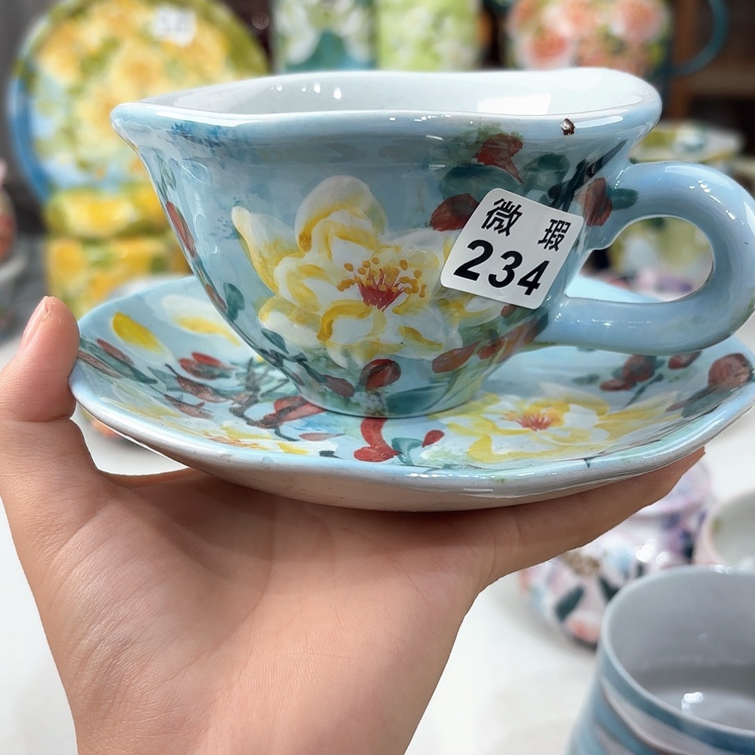 景德镇手绘高温釉下彩陶瓷茶具