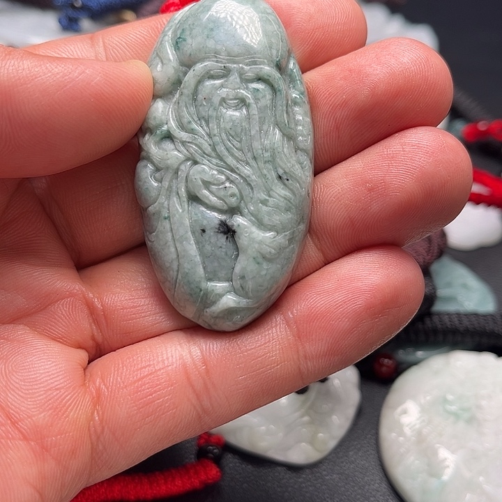 翡翠颈饰未镶嵌天然緬甸翡翠吊墜