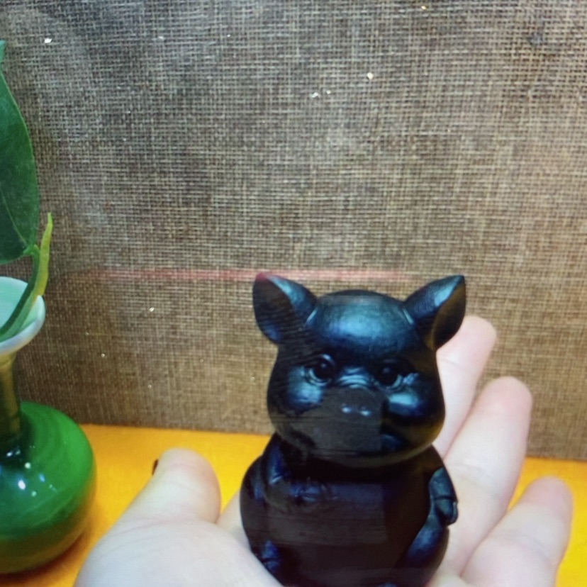 【闪购商品】黑曜岩珠宝奇石未镶嵌浪***纳小摆件