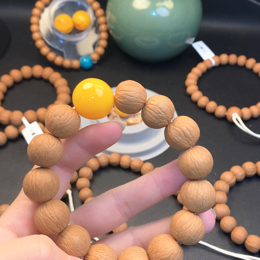 游***陆手串猴头核桃17mm聚宝盆特价