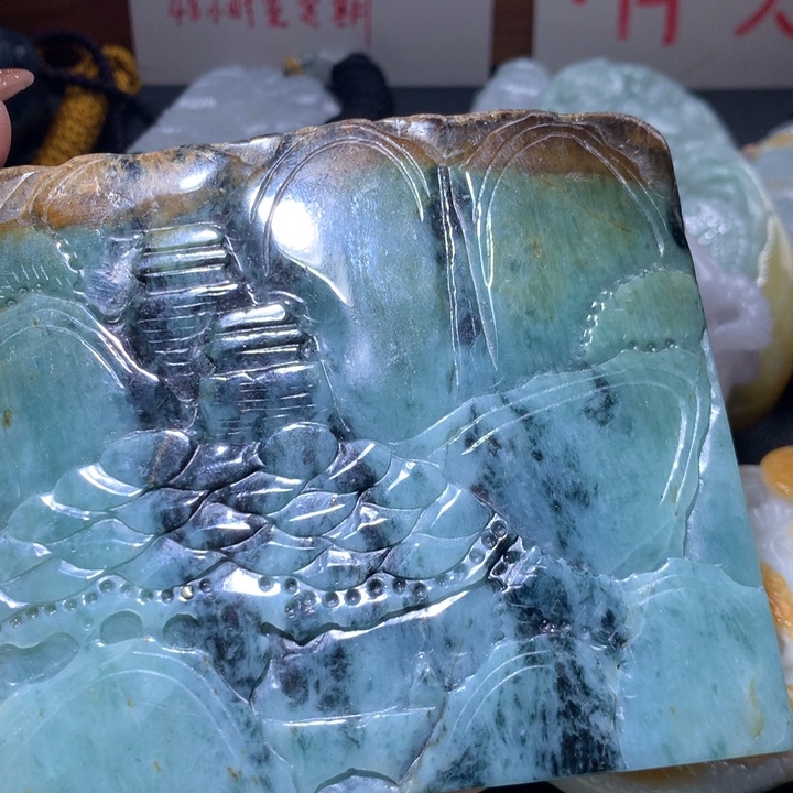 翡翠未镶嵌颈饰保真天然A货翡翠