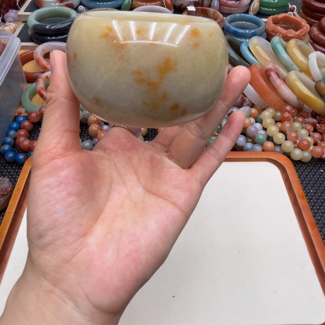 石英质玉未镶嵌圈口58