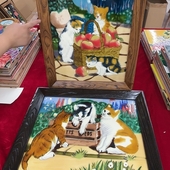 陶瓷板画33/40挂画一对