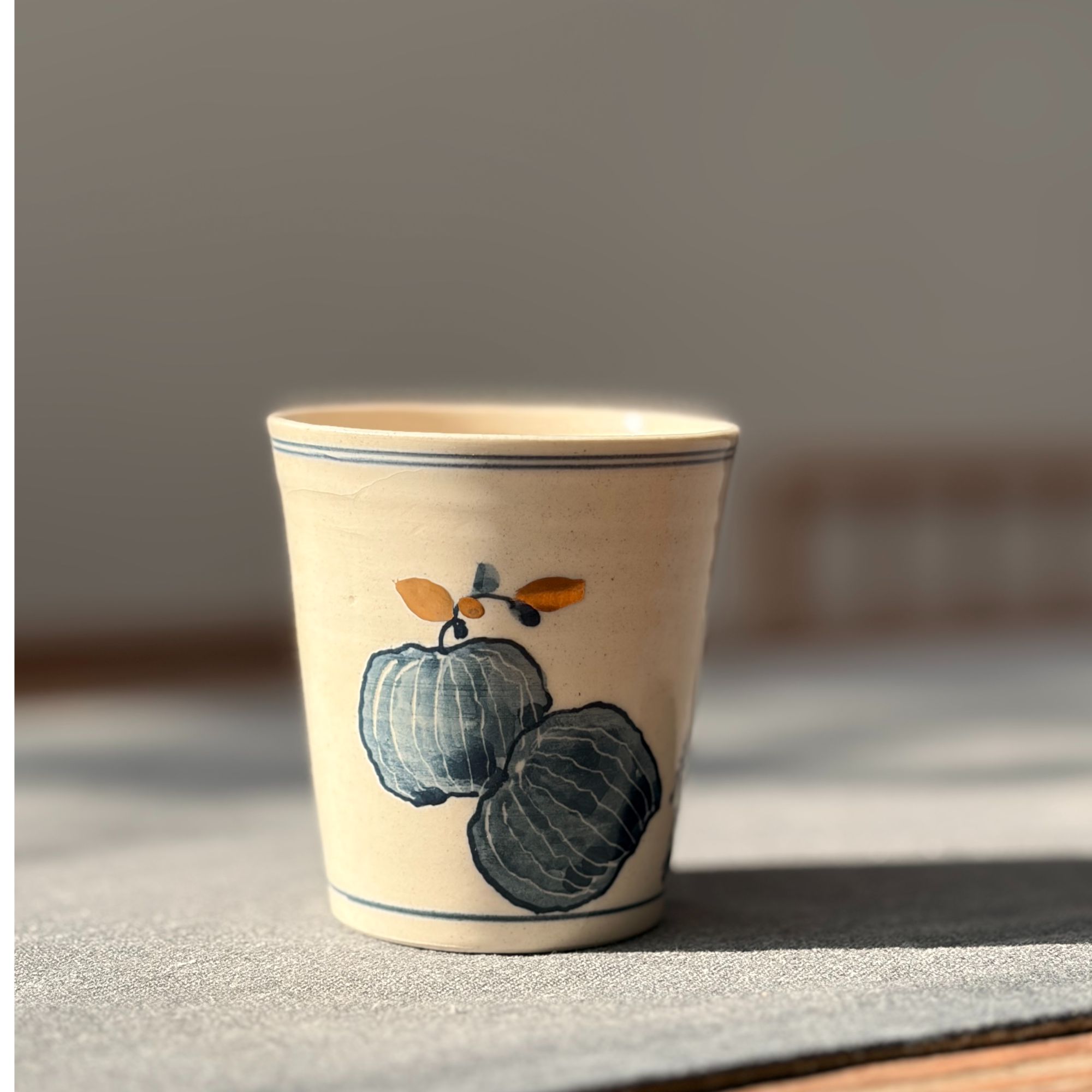 青花粉引描金系列茶杯
