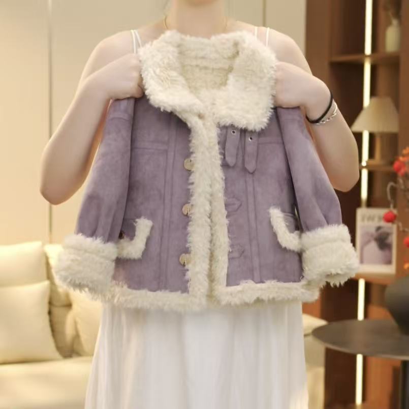 boboe/波波鹅女童秋冬季新款百搭加绒加厚棉服外套--Y5932