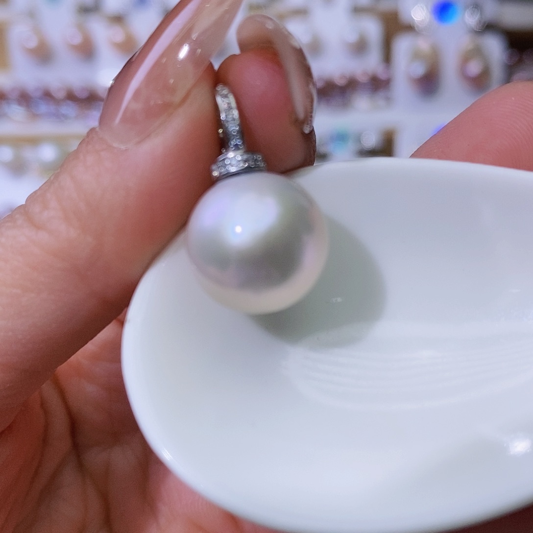 淡水珍珠颈饰银S925镶嵌