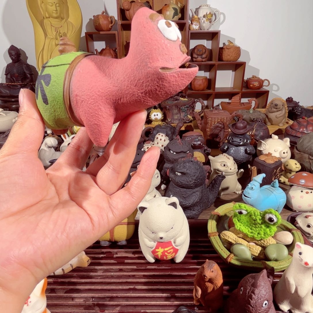 紫砂茶壶小*仔纯手工制作过程非常