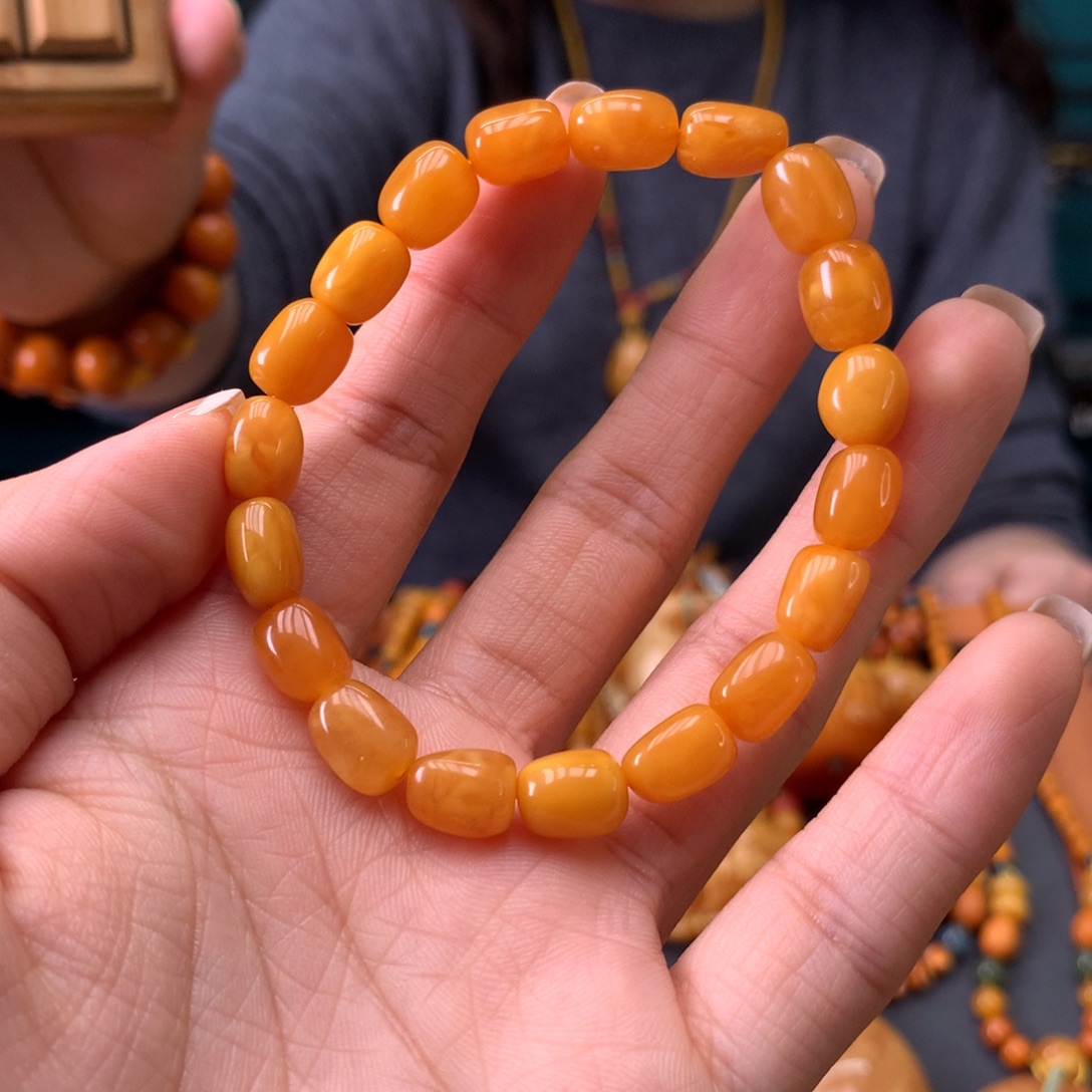蜜蜡未镶嵌手串天然