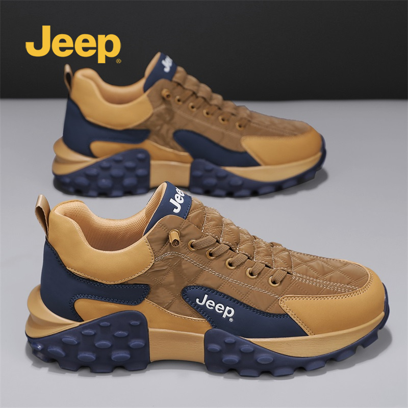 Jeep吉普男鞋冬季新款百搭跑步厚底防滑老爹鞋运动男士休闲阿甘鞋商品图