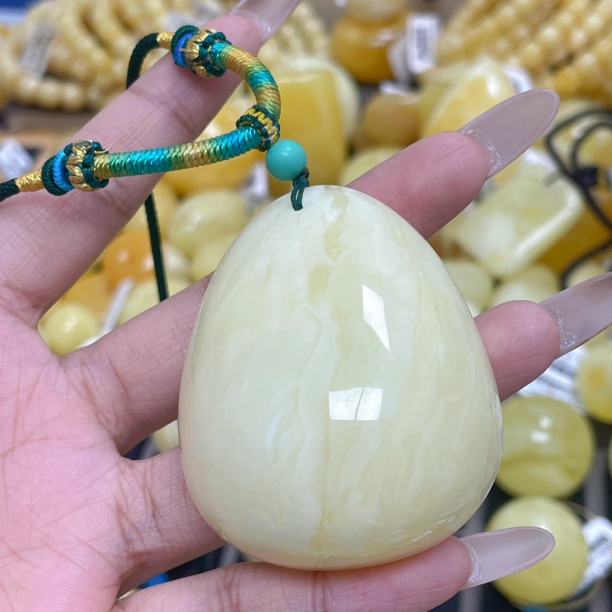 52.2*44.0*22.2mm虎皮纹水滴｜瑕疵· 蜜之缘臻选天然原矿琥珀蜜蜡