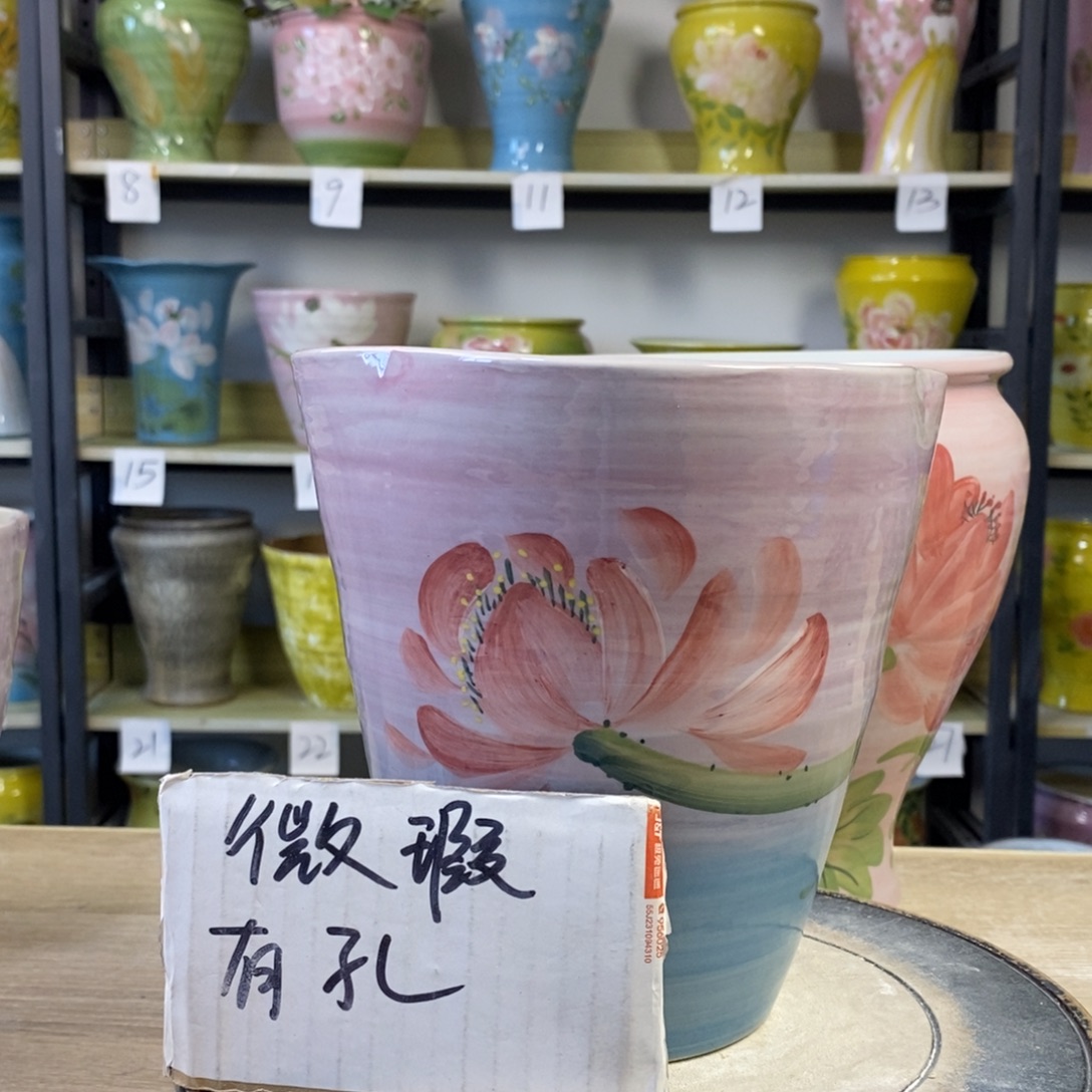 景德镇手工手绘陶瓷花盆